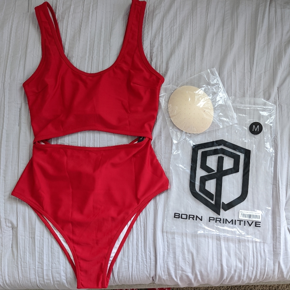 Born Primitive Red One Piece Bathing Suit